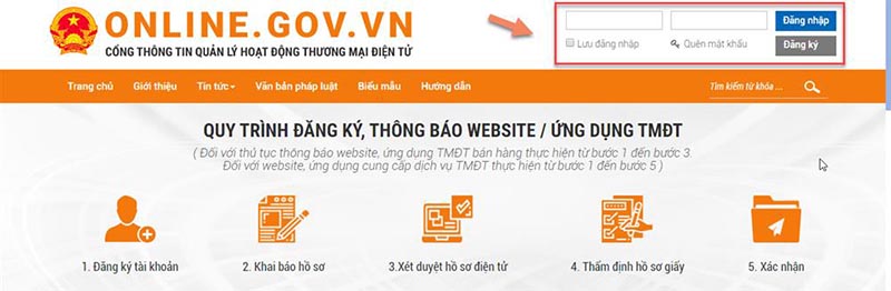 Cách đăng ký website với Bộ Công thương
