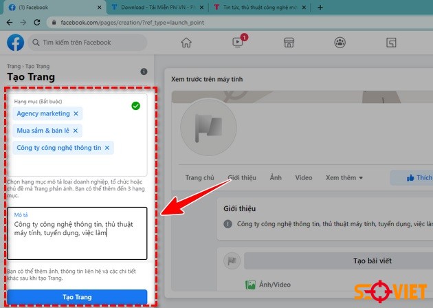 Các thiết lập cơ bản cho fanpage Facebook 2